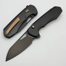 Remette RT-Camel Screwless Titanium Black Handles w/ DLC M390 RTCMLT1