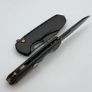 Remette RT-Camel Screwless Titanium Black Handles w/ DLC M390 RTCMLT1