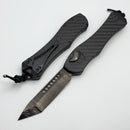 Heretic Custom Hydra V4 w/ Carbon Fiber Handle & DLC Damascus Tanto