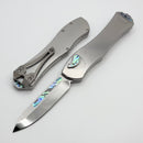 Heretic Custom Hydra V4 Stainless Steel Handle w/ Abalone Inlays & Mirror S/E