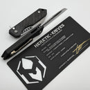 Heretic Knives Custom Jinn Flipper w/ Carbon Fiber Handles & Hand Ground Polished Damascus