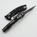 Microtech Amphibian Mini RAM LOK Black Fluted Aluminum & 3.25" Black M390MK 137MRL-1FL