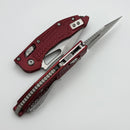 Microtech Knives Manual M-Stitch RAM LOK Merlot Frag Aluminum Handles & 3" Stonewash M390MK 169MRL-10FRMR
