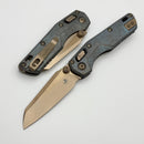 Microtech Marfione Select MSI RAM LOK Mini Slab Antique Denim Titanium Handles w/ Bronze Accents & 3.15" Bronze M390MK 210M-13MS6