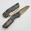 Microtech Marfione Select MSI RAM LOK Mini Slab Antique Denim Titanium Handles w/ Bronze Accents & 3.15" Bronze M390MK 210M-13MS6