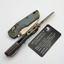 Microtech Marfione Select MSI RAM LOK Mini Fluted Antique Denim Titanium Handles w/ Bronze Accents & 3.15" Bronze M390MK 210M-13FLMS6