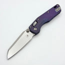 Microtech Marfione Select MSI RAM LOK Mini Fluted Galactic Purple Titanium Handles w/ Blue Accents & Purple Accents & 3.15" Stonewash M390MK 210M-10FLMS17