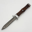 Marfione Custom Masterpiece Satin Stainless Body w/ Rosewood Handles & Flamed Hardware w/ Hattori Cowry-y Damascus D/E & Swing Guards