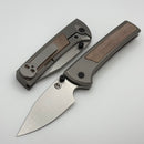 Chaves Knives Scapegoat Street El Chicano w/ Titanium Magnetic Brown Micarta Inlaid Handles & Chisel M390