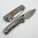 Chaves Knives Scapegoat Street El Chicano w/ Titanium Magnetic Brown Micarta Inlaid Handles & Chisel M390