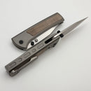 Chaves Knives Scapegoat Street El Chicano w/ Titanium Magnetic Brown Micarta Inlaid Handles & Chisel M390
