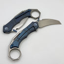 We Knife WE Tayra Blue Titanium Handle w/ Hand Rubbed Satin M390 WE24069-3
