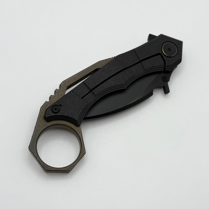 We Knife WE Tayra Black Titanium Handle w/ Black Stonewash M390 WE24069-1