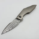 We Knife WE-Tashi Krait Snake w/ Titanium Handle & Damasteel WE24084-DS1