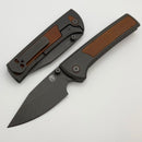 Chaves Knives Scapegoat Street Dirty Steve w/ Titanium Magnetic Natural Micarta Inlaid Handles & Stonewash Grey PVD M390
