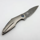 We Knife WE-Tashi Krait Snake w/ Titanium Handle & Damasteel WE24084-DS1