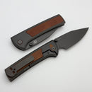 Chaves Knives Scapegoat Street Dirty Steve w/ Titanium Magnetic Natural Micarta Inlaid Handles & Stonewash Grey PVD M390
