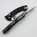 Microtech Amphibian Mini RAM LOK Black Fluted Aluminum & Stonewash M390MK 137MRL-10FL