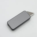 Rivery Manufacturing Zero File Pattern Aluminum Cad Lab Gun Metal Gray w/ Changeable Razor Blade