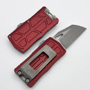 Microtech Exocet II w/ Merlot Aluminum Handle & Apocalyptic Wharncliffe M390MK 1156-10APMR