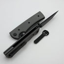 Chaves Knives Liberation 229 w/ Charcoal Grey G-10 Handles & Black Tanto Elmax - Blue Label