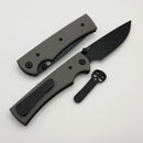 Chaves Knives Liberation 229 w/ Charcoal Grey G-10 Handles & Black Drop Point Elmax - Blue Label
