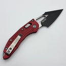 Microtech Knives Manual M-Stitch RAM LOK Merlot Frag Aluminum Handles & 3" Black M390MK 169MRL-1FRMR