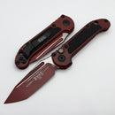 Microtech Knives LUDT Gen III Weathered Crimson Red Tanto 1136-1WCM