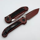 Microtech Knives LUDT Gen III Weathered Crimson Red Tanto 1136-1WCM