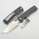 Chaves Knives Liberation 229 w/ Charcoal Grey G-10 Handles & Satin Drop Point Elmax - Blue Label