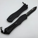 Heretic Hydra V4 Tactical w/ Black Aluminum Handle & Two Tone Black Recurve H408-10A-T