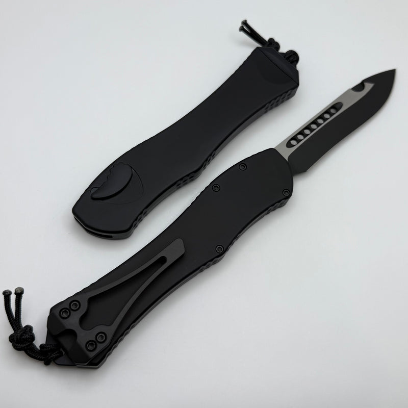 Heretic Hydra V4 Tactical w/ Black Aluminum Handle & Two Tone Black Recurve H408-10A-T