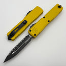 Microtech Ultratech Gen IV D/E Full Serrated Tactical Standard w/ Yellow Handle 11224-3YW