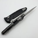 Microtech Socom Delta Ram-Lok w/ Black Aluminum Handles & Serrated Stonewash M390MK 159RL-11