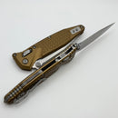 Microtech Socom Ram-Lok w/ Tan Aluminum Frag Handles & S/E Stonewash M390MK 160RL-10FRTA