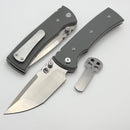 Chaves Knives Redencion 229 w/ Charcoal Grey G-10 Handles & Satin Tanto Elmax - Blue Label