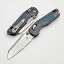 Microtech Marfione Select MSI RAM LOK Mini Frag Nebula Green Titanium Handles w/ Purple Accents & 3.15" Part Serrated Stonewash M390MK 210M-11FRMS18