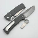 Chaves Knives Redencion 229 w/ Charcoal Grey G-10 Handles & Satin Drop Point Elmax - Blue Label