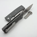 Chaves Knives Redencion 229 w/ Charcoal Grey G-10 Handles & Satin Drop Point Elmax - Blue Label