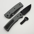 Chaves Knives Redencion 229 w/ Charcoal Grey G-10 Handles & Black Tanto Elmax - Blue Label