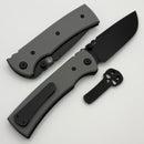 Chaves Knives Redencion 229 w/ Charcoal Grey G-10 Handles & Black Drop Point Elmax - Blue Label