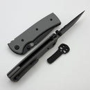 Chaves Knives Redencion 229 w/ Charcoal Grey G-10 Handles & Black Drop Point Elmax - Blue Label