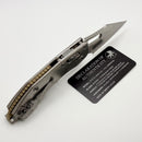 Microtech Marfione Select Manual Stitch RAM LOK Titanium Handles & Full Serrated Stonewash M390MK w/ Double Vapor Blast & Bronze Accents 169RL-12MS1