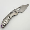 Microtech Marfione Select Manual Stitch RAM LOK Titanium Handles & Full Serrated Stonewash M390MK w/ Double Vapor Blast & Purple Accents 169RL-12MS3