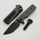 Chaves Knives T.A.K w/ Charcoal Grey G-10 Handles & Black Tanto Elmax - Blue Label