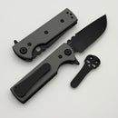 Chaves Knives T.A.K w/ Charcoal Grey G-10 Handles & Black Drop Point Elmax - Blue Label