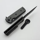 Chaves Knives T.A.K w/ Charcoal Grey G-10 Handles & Black Drop Point Elmax - Blue Label