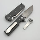 Chaves Knives T.A.K w/ Charcoal Grey G-10 Handles & Satin Tanto Elmax - Blue Label