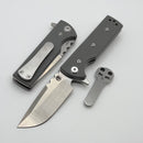 Chaves Knives T.A.K w/ Charcoal Grey G-10 Handles & Satin Drop Point Elmax - Blue Label