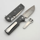 Chaves Knives T.A.K w/ Charcoal Grey G-10 Handles & Satin Drop Point Elmax - Blue Label